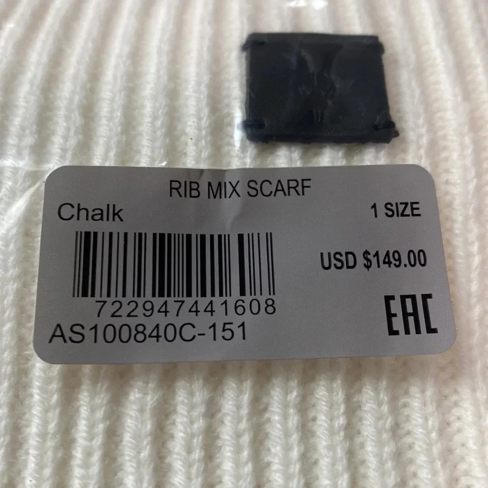 ALL SAINTS Ribbed Wool Blend Scarf